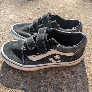 Kids Disney Vans Black And White Size 1